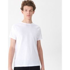 T-shirt z łączonych materiałów - Biały. Białe t-shirty męskie marki House, s, bez wzorów, z materiału, bez kołnierzyka. Za 35,99 zł.