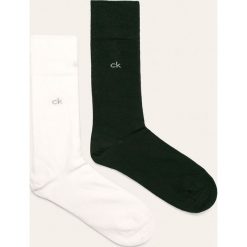Calvin Klein - Skarpetki (2-pack). Brązowe skarpetki męskie Calvin Klein, bez wzorów, z elastanu. Za 49,90 zł.