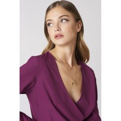 NA-KD Accessories Naszyjnik z podwójnym półksiężycem - Gold. Brązowe naszyjniki damskie marki NA-KD Accessories, ze stali. Za 40,95 zł.