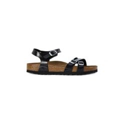 Sandały Birkenstock KUMBA GALAXY BLACK. Czarne sandały damskie marki Birkenstock, bez wzorów, bez obcasa, bez zapięcia. Za 391,87 zł.