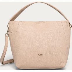 Furla - Torebka skórzana Grace S. Różowe torby damskie na zakupy Furla, w paski, ze skóry, na ramię, bez dodatków. Za 1399,00 zł.