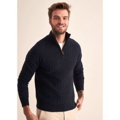 Sweter w kolorze granatowym. Niebieskie swetry męskie TATUUM, xl, bez wzorów, z wełny, ze stójką, bez kaptura. W wyprzedaży za 189,95 zł.