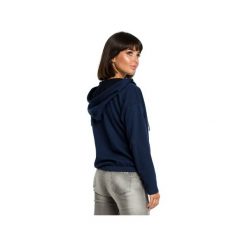 B088 Bluza z kapturem z zakładką z przodu. Zielone bluzy damskie BE, xxl, bez wzorów, z dzianiny, bez rękawów, z kapturem. Za 159,00 zł.