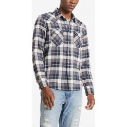 Levi's® Barstow Western Koszula Czarny Srebrny. Szare koszule męskie s, w kratkę, z bawełny, bez kołnierzyka, z długim rękawem. Za 343,95 zł.