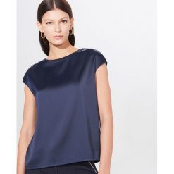 Wiskozowa bluzka kimono - Niebieski. Niebieskie bluzki damskie Mohito, s, bez wzorów, z wiskozy, bez kołnierzyka, bez rękawów. Za 59,99 zł.