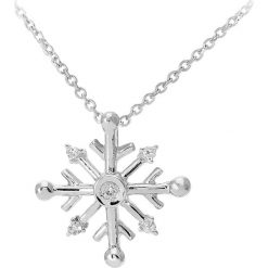Złoty naszyjnik z diamentami - dł. 40 cm. Szare naszyjniki damskie REVONI, z diamentem, złote. W wyprzedaży za 469,95 zł.