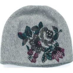 Czapka damska Kaszmirowe kwiaty szara (cz14227). Szare czapki zimowe damskie Art of Polo, w kwiaty, z kaszmiru. Za 54,70 zł.