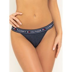 Figi klasyczne TOMMY HILFIGER Logo Band Brief UW0UW01878. Niebieskie figi damskie TOMMY HILFIGER, xs, bez wzorów, z elastanu. W wyprzedaży za 79,00 zł.