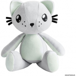 Kot przytulanka - Poofy Cat PLUSHEE szaro-miętow. Szare przytulanki i maskotki Pakamera, z bawełny. Za 129,00 zł.