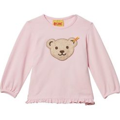 Bluza w kolorze jasnoróżowym. Różowe bluzy niemowlęce Steiff, z aplikacjami, bez rękawów, bez kaptura. W wyprzedaży za 45,95 zł.