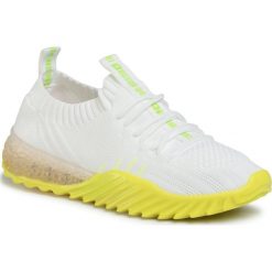 Sneakersy BIG STAR - FF274341 White/Yellow. Białe półbuty damskie BIG STAR, bez wzorów, z tworzywa sztucznego, retro, bez obcasa, na płaskiej podeszwie, bez zapięcia. Za 169,00 zł.