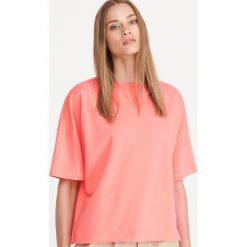 Gładki T-shirt oversize - Różowy. Różowe t-shirty damskie Reserved, s, bez wzorów, bez kołnierzyka. Za 39,99 zł.
