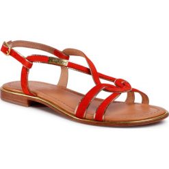 Sandały LES TROPEZIENNES - Halia 23217 Coral. Czerwone klapki damskie Les Tropeziennes, bez wzorów, ze skóry, bez obcasa. Za 299,00 zł.