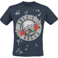 Guns N' Roses Faded Roses T-Shirt ciemnoniebieski. Niebieskie t-shirty męskie z nadrukiem marki Guns N' Roses, s. Za 54,90 zł.