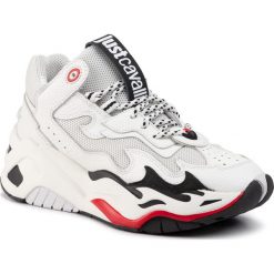 Sneakersy JUST CAVALLI - S08WS0138 100. Białe sneakersy męskie Just Cavalli, na co dzień, bez wzorów, ze skóry ekologicznej, eleganckie, bez zapięcia. Za 1399,00 zł.