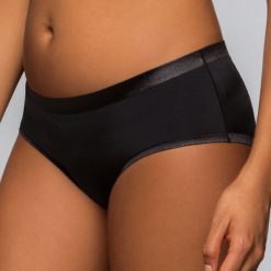 Figi francuskie Jane Black. Czarne figi damskie marki Astratex, z bawełny. Za 31,99 zł.