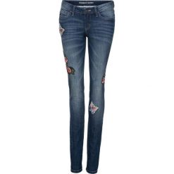 Dżinsy Skinny z haftem bonprix niebieski "stone”. Niebieskie jeansy damskie marki House, z jeansu. Za 139,99 zł.