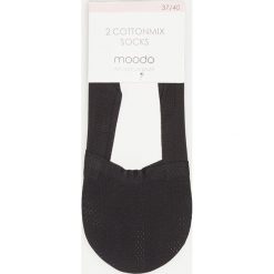 2 pack balerinek. Czarne skarpetki damskie Moodo, bez wzorów, z elastanu. Za 19,99 zł.