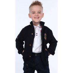 Bluza chłopięca zapinana na guziki granatowa NDZ9039. Szare bluzy chłopięce marki Fasardi. Za 69,00 zł.