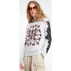 Desigual Udaipur Bluza Szary. Szare bluzy damskie Desigual, m, z haftami, z bawełny. Za 447,95 zł.