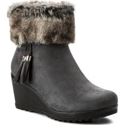 Botki CLARA BARSON - WS995-7A Szary. Szare botki damskie na obcasie Clara Barson, z materiału. W wyprzedaży za 83,99 zł.