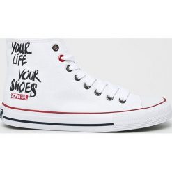 Big Star - Trampki. Białe trampki i tenisówki damskie BIG STAR, bez wzorów, z gumy, bez zapięcia. W wyprzedaży za 49,90 zł.