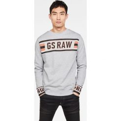 G-Star Raw - Bluza. Szare bluzy męskie G-Star RAW, s, z aplikacjami, z bawełny, retro, z okrągłym kołnierzem, bez rękawów, bez kaptura. W wyprzedaży za 349,90 zł.