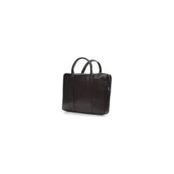 Skórzana męska torba na laptopa Solier SL20 EDYNBURG. Czarne torby męskie skórzane marki Solier, bez wzorów, ze skóry, eleganckie, na ramię. Za 399,00 zł.