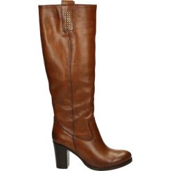 Kozaki - 8064B-DS S CU. Brązowe kozaki damskie skórzane Venezia. Za 429,00 zł.