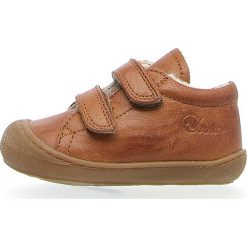 Trampki chłopięce: Skórzane sneakersy "3972" w kolorze brązowym