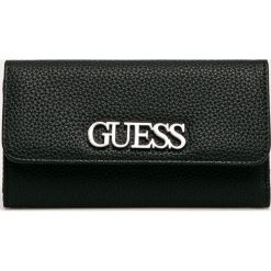 Guess Jeans - Portfel. Czarne portfele damskie Guess Jeans, z aplikacjami, z jeansu. Za 289,90 zł.