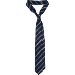 Krawat Granatowy w Paski. Niebieskie krawaty męskie LANCERTO, w paski, z mikrofibry, eleganckie. W wyprzedaży za 49,90 zł.