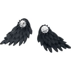 Kolczyki damskie: Wildkitten Black Wing Kolczyki – Earpin czarny