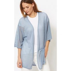 Kardigan "Melty" w kolorze błękitnym. Niebieskie kardigany damskie Ateliers de la maille Paris, bez wzorów, z jedwabiu. W wyprzedaży za 214,95 zł.