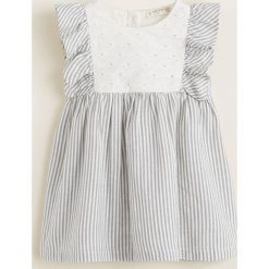 Mango Kids - Sukienka dziecięca Iris 80-104 cm. Szare sukienki dziewczęce marki Mango Kids, bez wzorów, z bawełny, casualowe, bez rękawów, mini, rozkloszowane. Za 99,90 zł.