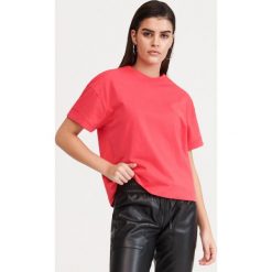 T-shirt z bawełny organicznej - Różowy. Różowe t-shirty damskie Reserved, s, z bawełny. Za 29,99 zł.