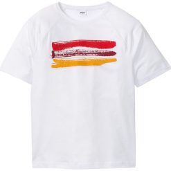 T-shirt bonprix czerwony w paski. Białe t-shirty męskie bonprix, xl, w paski, z okrągłym kołnierzem. Za 21,99 zł.