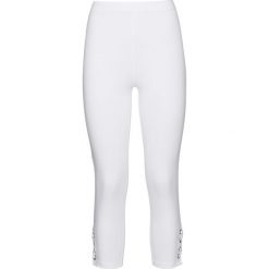 Legginsy bonprix biały. Białe legginsy marki bonprix. Za 34,99 zł.