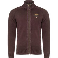 Sweter AERONAUTICA MILITARE. Brązowe swetry męskie Aeronautica Militare, bez wzorów, bez kołnierzyka, bez kaptura. Za 780,00 zł.