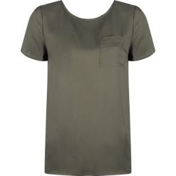 Tommy Hilfiger Bluzka "Xia". Bluzki damskie TOMMY HILFIGER, na co dzień, bez wzorów, z tkaniny, z okrągłym kołnierzem, bez rękawów. Za 149,00 zł.