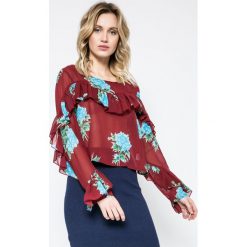 Missguided - Bluzka. Szare bluzki asymetryczne Missguided, z poliesteru, casualowe, z okrągłym kołnierzem. W wyprzedaży za 39,90 zł.