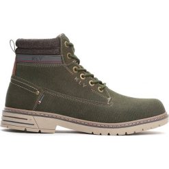 Khaki Trapery Reward. Brązowe buty trekkingowe męskie Born2be, na zimę, z materiału, na sznurówki. Za 139,99 zł.