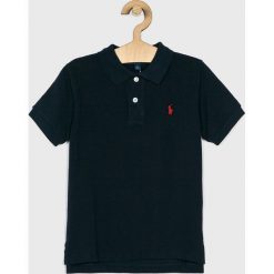 Polo Ralph Lauren - Polo dziecięce 110-128 cm. Niebieskie t-shirty chłopięce Polo Ralph Lauren, bez wzorów, z bawełny, z krótkim rękawem. Za 159,90 zł.