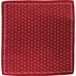 Elegancka Czerwona Poszetka Męska - ALTIES - Łezka, Wzór Paisley POSZALTS0188. Czerwone poszetki męskie Alties, bez wzorów, eleganckie. Za 27,00 zł.