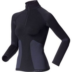 Bluzki sportowe damskie: Odlo Koszulka damska Evolution Warm czarna r. L (183191)
