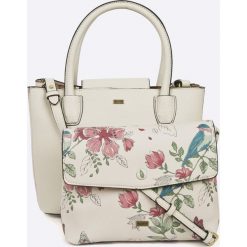 Pepe Jeans - Torebka Agneta. Szare torebki klasyczne damskie marki Pepe Jeans, w paski, z bawełny, średnie. W wyprzedaży za 299,90 zł.