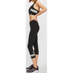 Puma - Legginsy. Czarne spodnie damskie Puma, s, z nadrukiem, z elastanu. Za 89,90 zł.