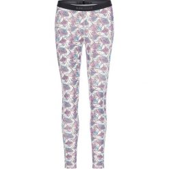 Sportowe legginsy w kolorze kremowo-fioletowym. Białe legginsy sportowe damskie marki super.natural, xs. W wyprzedaży za 130,95 zł.