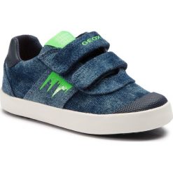 Sneakersy GEOX - B Kilwi B. D B92A7D 01354 C4457 S Blue/Fluo Green. Niebieskie trampki chłopięce Geox, bez wzorów, ze skóry ekologicznej, na rzepy. W wyprzedaży za 139,00 zł.