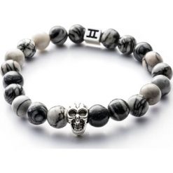 Bransoletki damskie: Bransoletka Gemini Classic Skull Grey C4-G